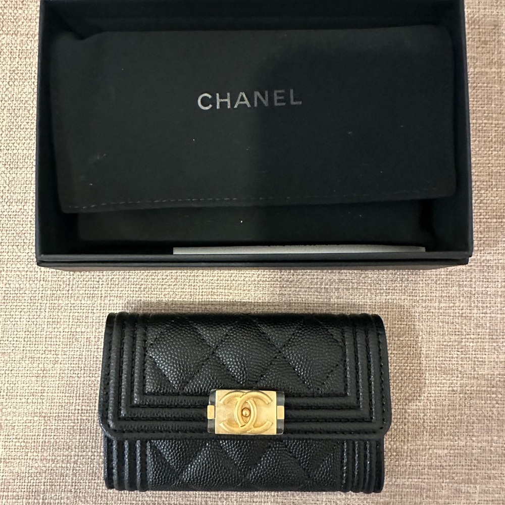 BOY CHANEL FLAP CARD HOLDER